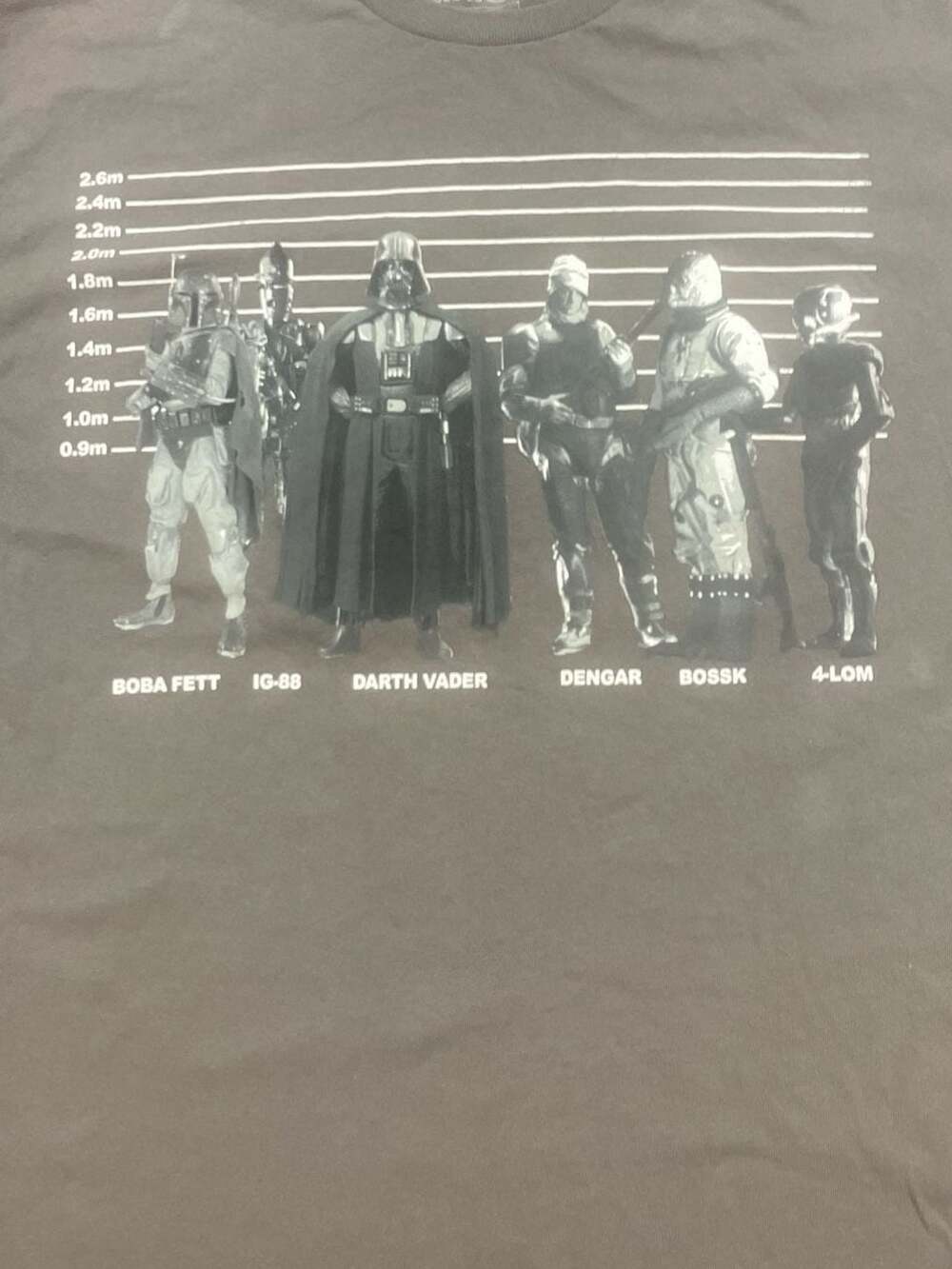 Star Wars Bounty Hunter Lineup Graphic T-Shirt Darth Vader Boba Fett
